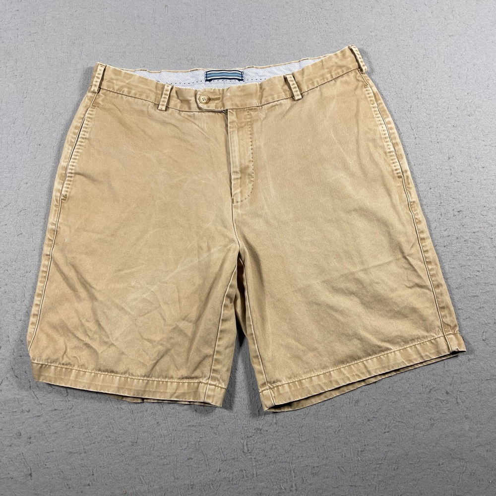 Peter Millar Mens 34 Khaki Pima‎ Cotton Made in Peru Casual Shorts Vacation
